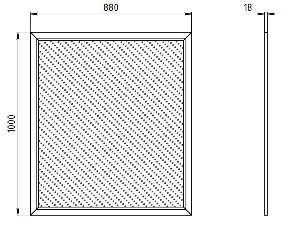 Зеркало настенное 100х88, Тронд, дуб масло, Makosa