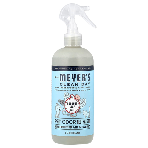 Mrs. Meyers Clean Day, нейтрализатор запаха домашних животных, лист кокоса, 355 мл (12 жидк. унций)
