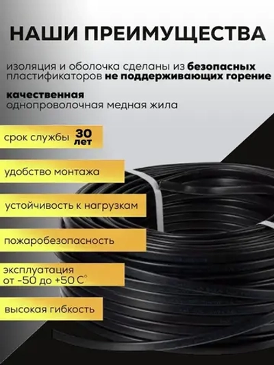 Силовой кабель, ВВГ-ПНГ(А)- LS 2х1.5 мм ТУ, 100 метров