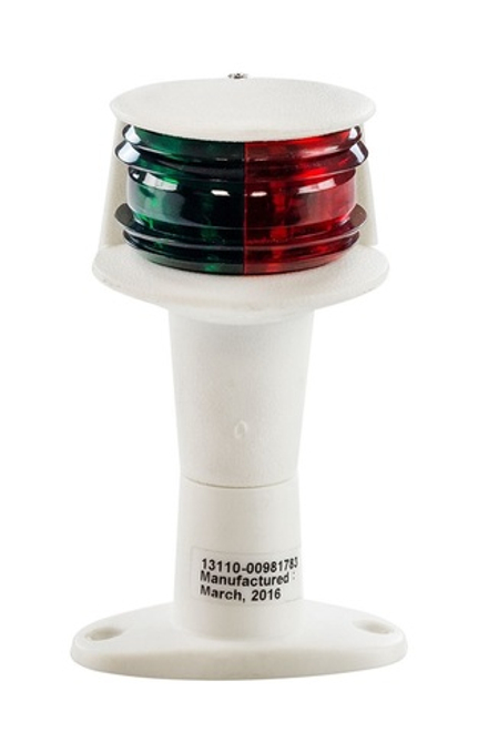 Огонь ходовой комбинированый (красный, зеленый) на стойке 100 мм, белый