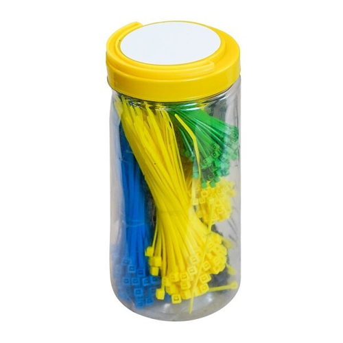Хомут-стяжка нейлон набор (2,5*100-300 шт/3,6*150-200 шт/4,8*200-150 шт) кабельные, цветные (в 1 уп. 650 шт!) (AIRLINE)