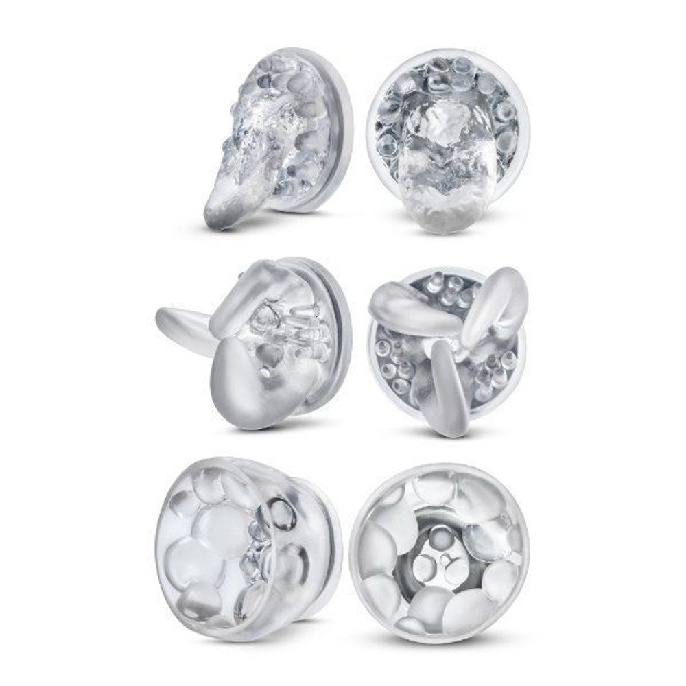 Прозрачные вибронасадки на соски со сменными колпачками Titillator (Цвет: прозрачный)