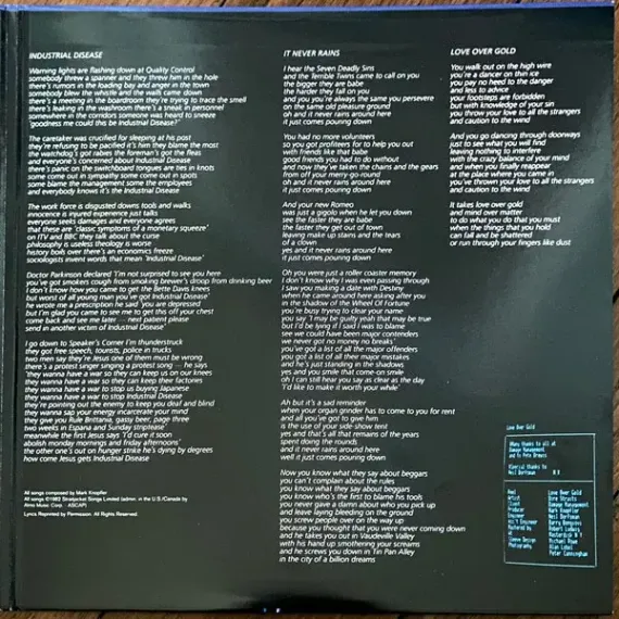 Dire Straits Love Over Gold (Mobile Fidelity) LP
