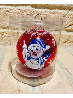 Елочный шар "Снеговичок " 6 см