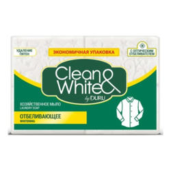 Мыло хозяйственное Duru Clean&White отбеливающее 4*120 гр