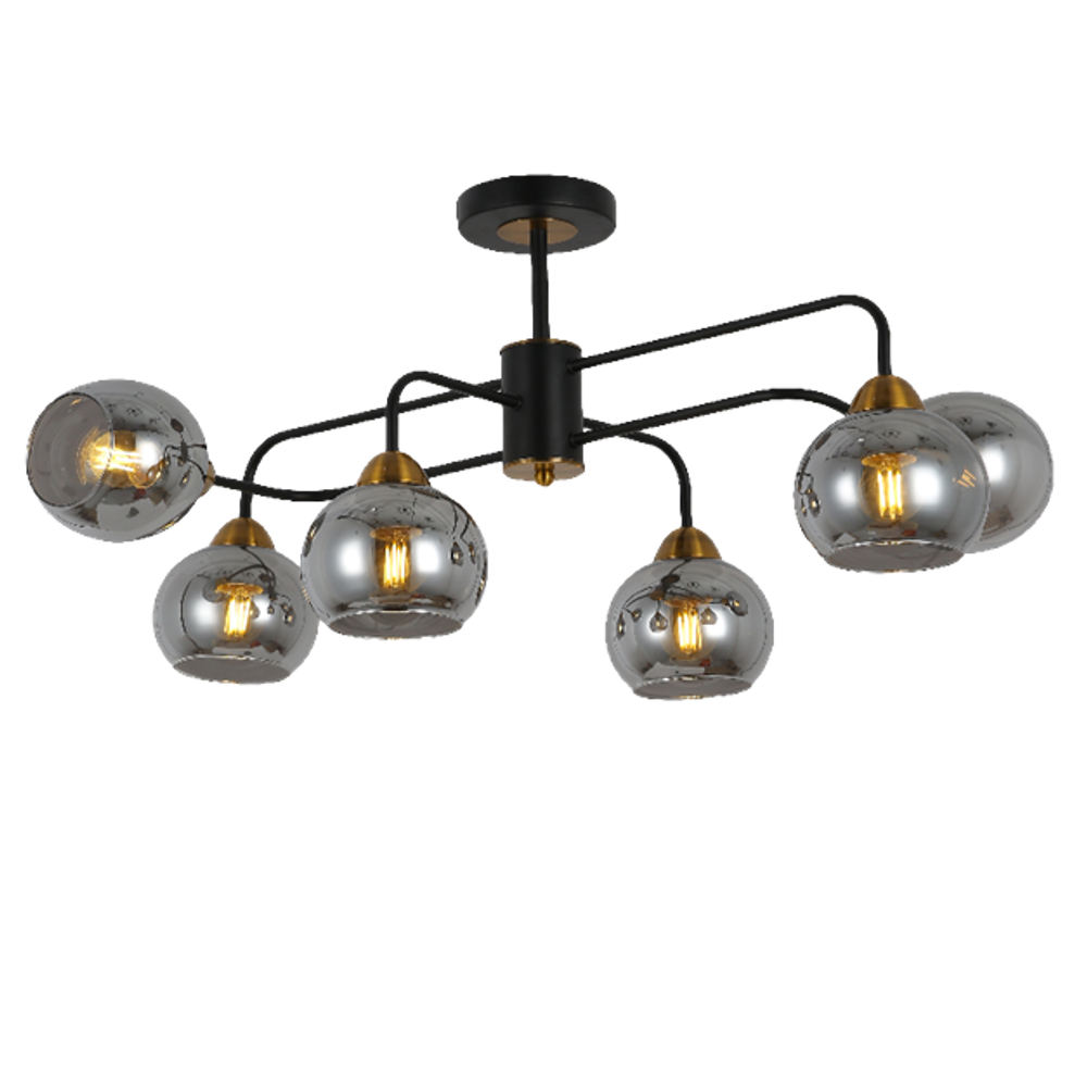 Потолочная люстра Mirastyle MD-16112/6 BK+GDBR