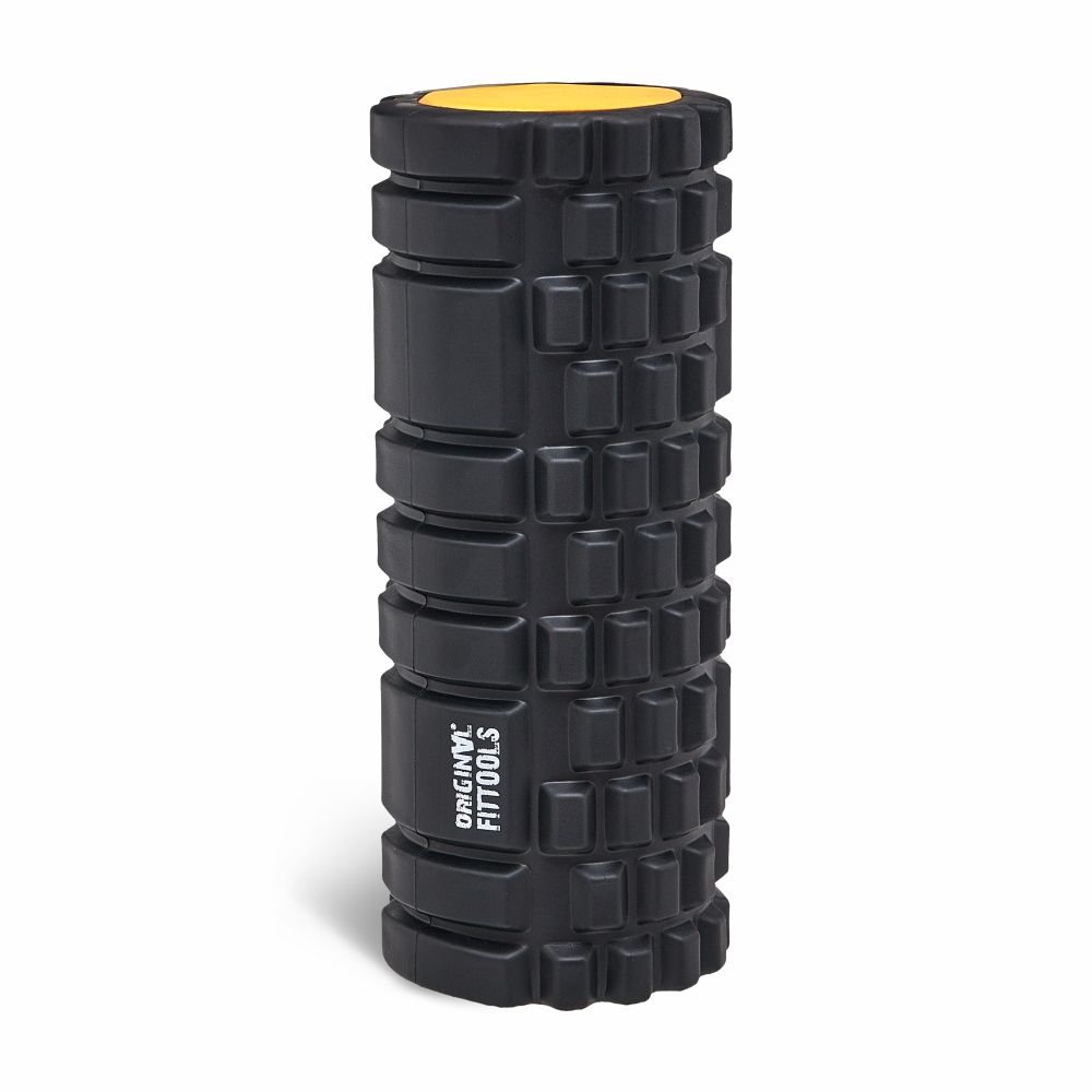 Цилиндр массажный 33 x 14 см черный двойной