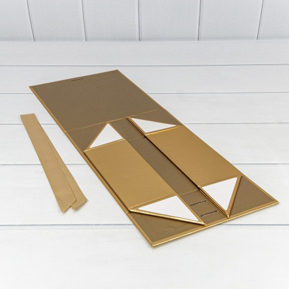 Коробка сборная 20х18х18 см на магнитах (Золотой)