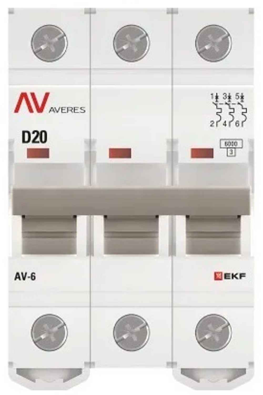 Автоматический выключатель  EKF mcb6-3-20D-av
