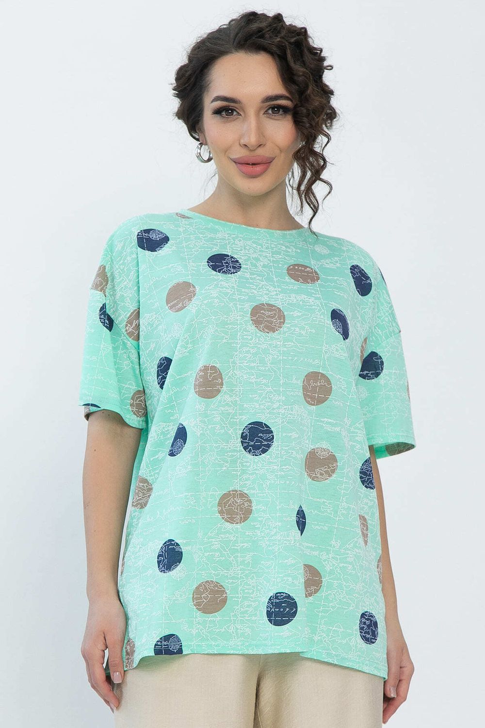 Блуза Тори (зеленая) Б13520-20М LT Collection