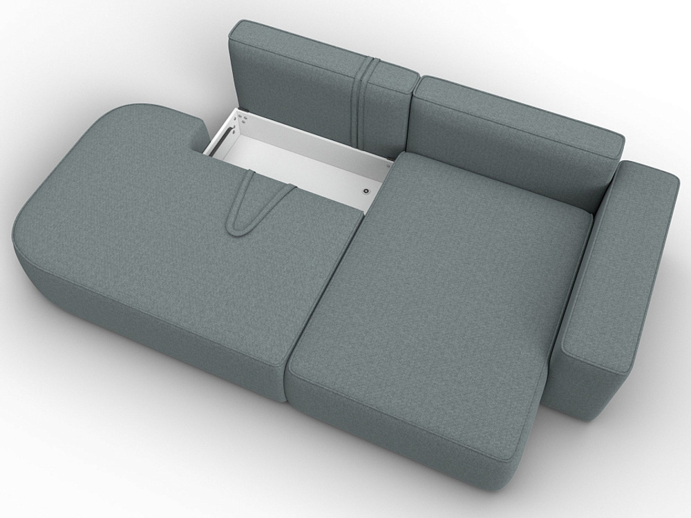 Диван угловой Лига-065 угол правый РОГОЖКА Амур 07 серый