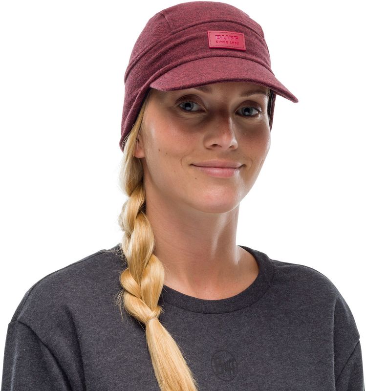 Зимняя шерстяная кепка Buff Wool Fleece Pack Cap Maroon Фото 2