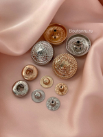 Установочные кнопки комплект "Герб" серебристые