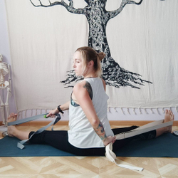 Ремень для йоги хлопковый Nature длиной 300 см Рамайога