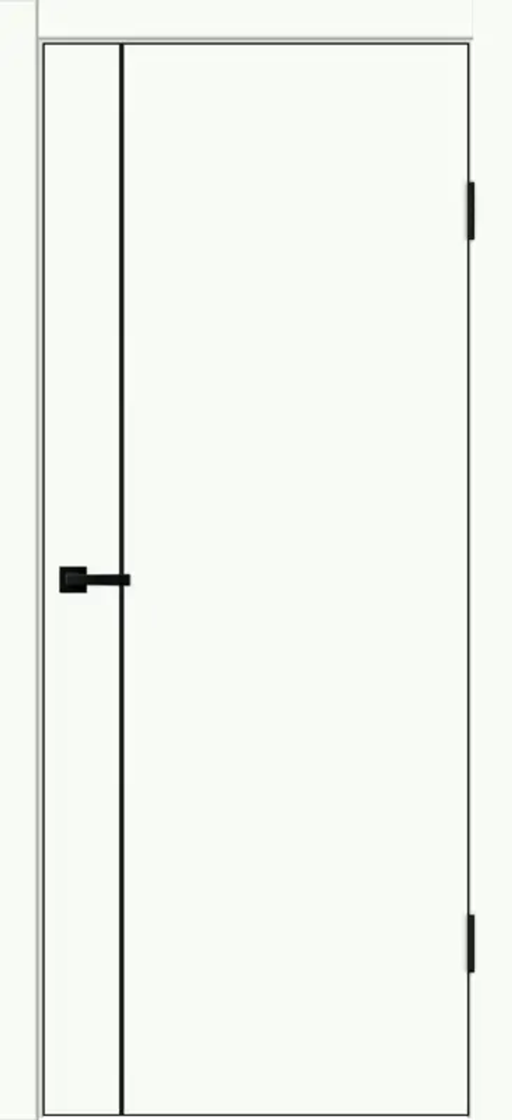 Межкомнатная дверь TECHNO BLACK FM1 Белый опал EMALUX