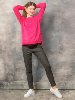 Брюки слегка зауженные для беременных антрацит 3344