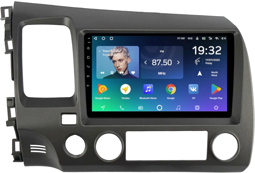 Магнитола Honda Civic 8 4d 2005-2012 (левый руль, рамка 9) - Teyes SPRO+ на Android 10, ТОП процессор, 4Гб+32Гб, 4G SIM-слот
