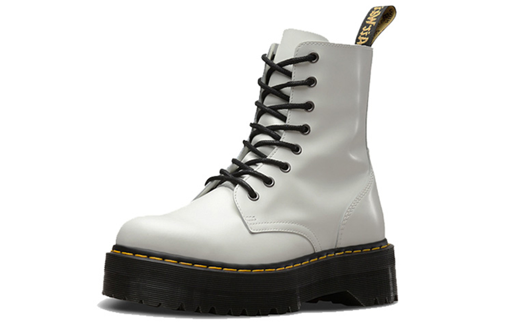 Dr. Martens Jadon Smooth Leather Platform Boot White