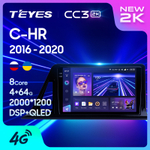 Teyes CC3 2K 9"для Toyota C-HR 2016-2020 (прав)