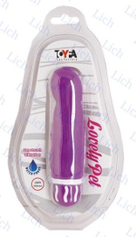Фиолетовый мультискоростной вибромассажер  Любимая зверушка