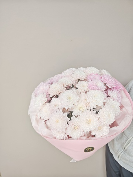 Моно Букет из 9 хризантем