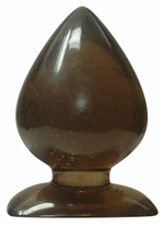 Большая анальная пробка каплевидной формы Anal Drops - 13 см. (Цвет: дымчатый)