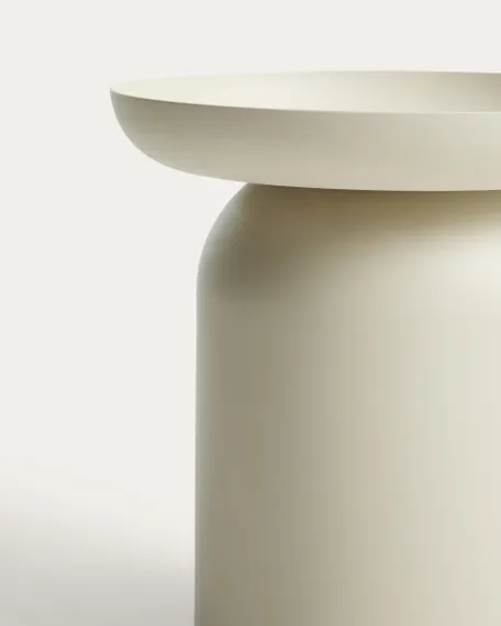 Уличный столик Arcola из алюминия экрю, диаметр 45 см