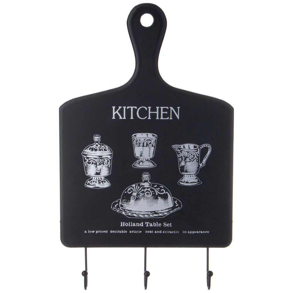 ВЕШАЛКА ДЛЯ КУХОННЫХ АКСЕССУАРОВ 24*40*4,5 СМ