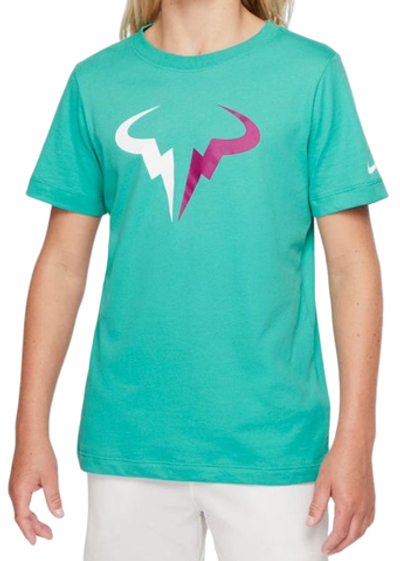 Футболка для мальчика теннисная Nike Court Dri-Fit Tee Rafa B - washed teal