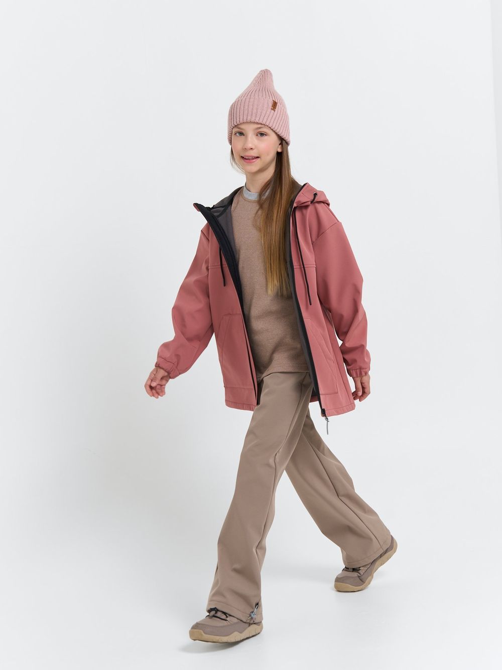 Куртка Softshell демисезонная "Пепельная роза" 7+