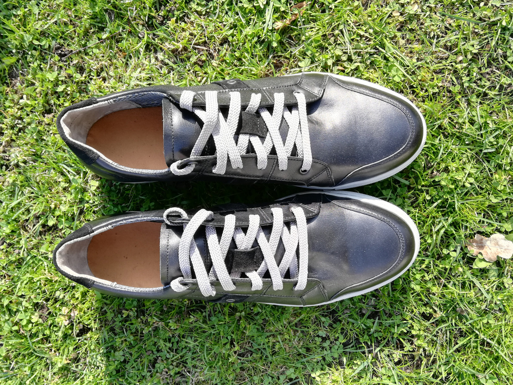 547308 полуботинки мужские черные (кеды)