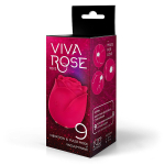 Малиновый вибростимулятор 6,7см в форме бутона розы Bior Toys Viva Rose RT-34015
