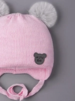 Шапка для девочки зимняя вязаная с ушками