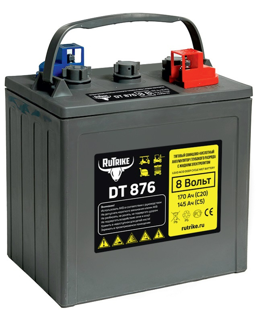 Тяговая аккумуляторная батарея WET Rutrike DT876 (T-875)