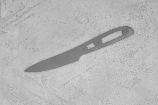 Заготовка для ножа, сталь M390 2,6мм. Модель "Геликон НО105" с клинком 105мм, ТО 62-63HRC