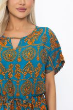 Платье Вистерия (лазурно-оранжевое) П15347-5М LT Collection