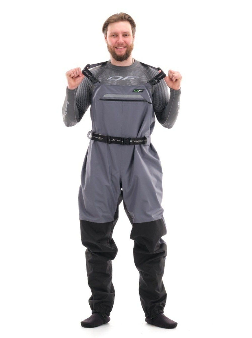 Вейдерсы мембранные QUAD PRO GRAY-BLACK 2021 (XXL (носок 44-45))