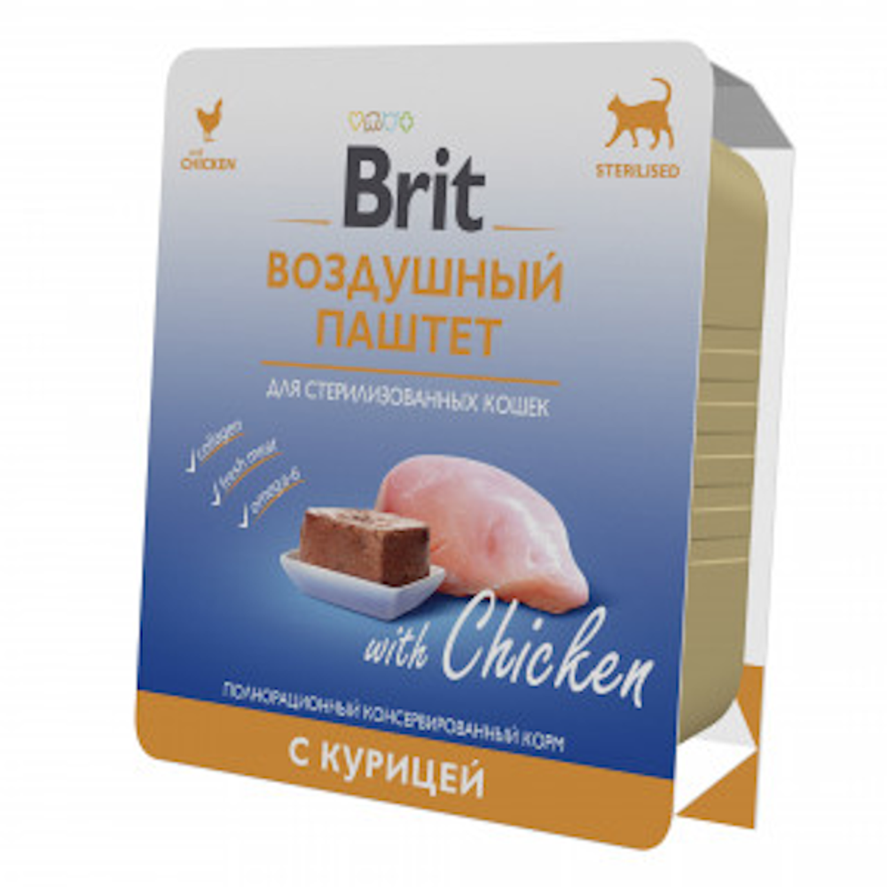 Воздушный паштет Brit Premium для стерилизованных кошек, курица Воздушный паштет Brit Premium для стерилизованных кошек, курица