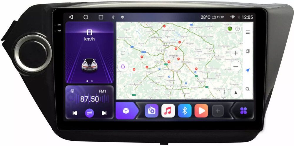 Магнитола для KIA Rio 3 2011-2017 (QB) - Carmedia OL-9731 QLed+2K, Android 12, TS10, CarPlay, 4G SIM-слот