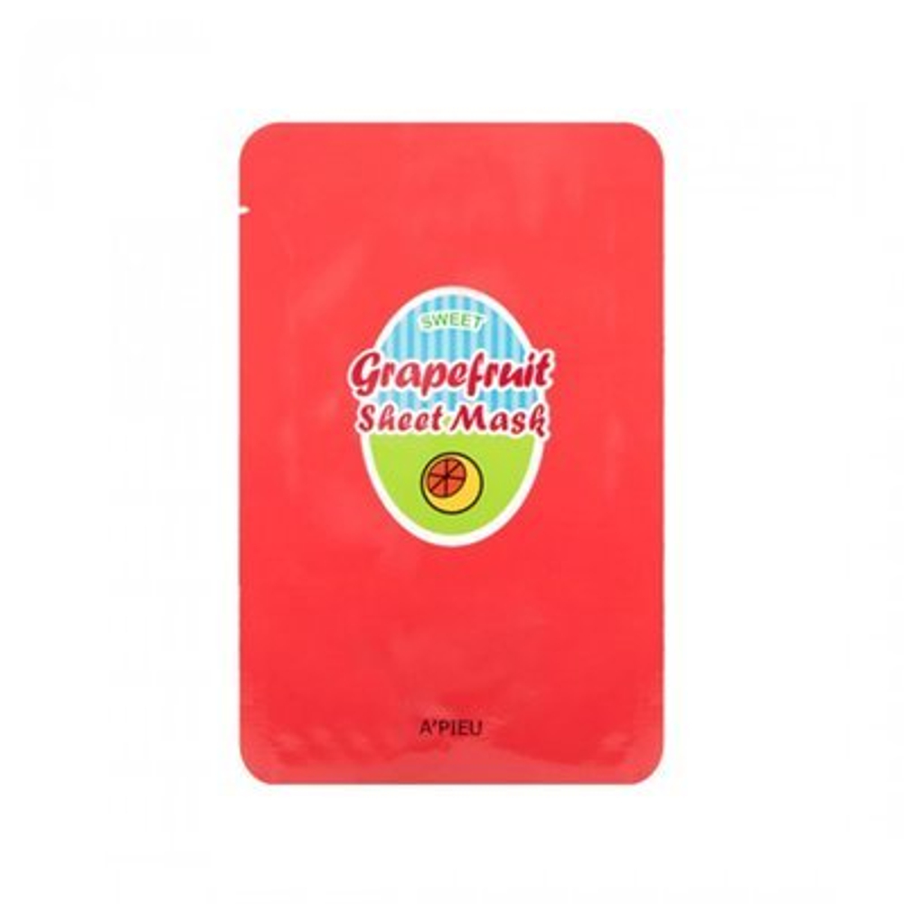A'Pieu Grapefruit & Sparkling Sheet Mask увлажняющая тканевая маска для лица с экстрактом грейпфрута