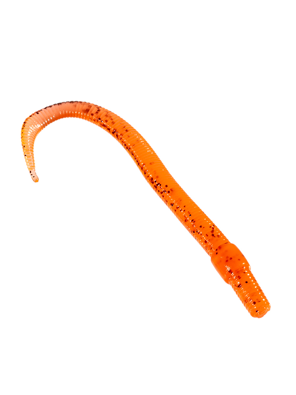 Приманка ZUB-WORM 100мм(4")-5шт, (цвет 250) морковный с блестками