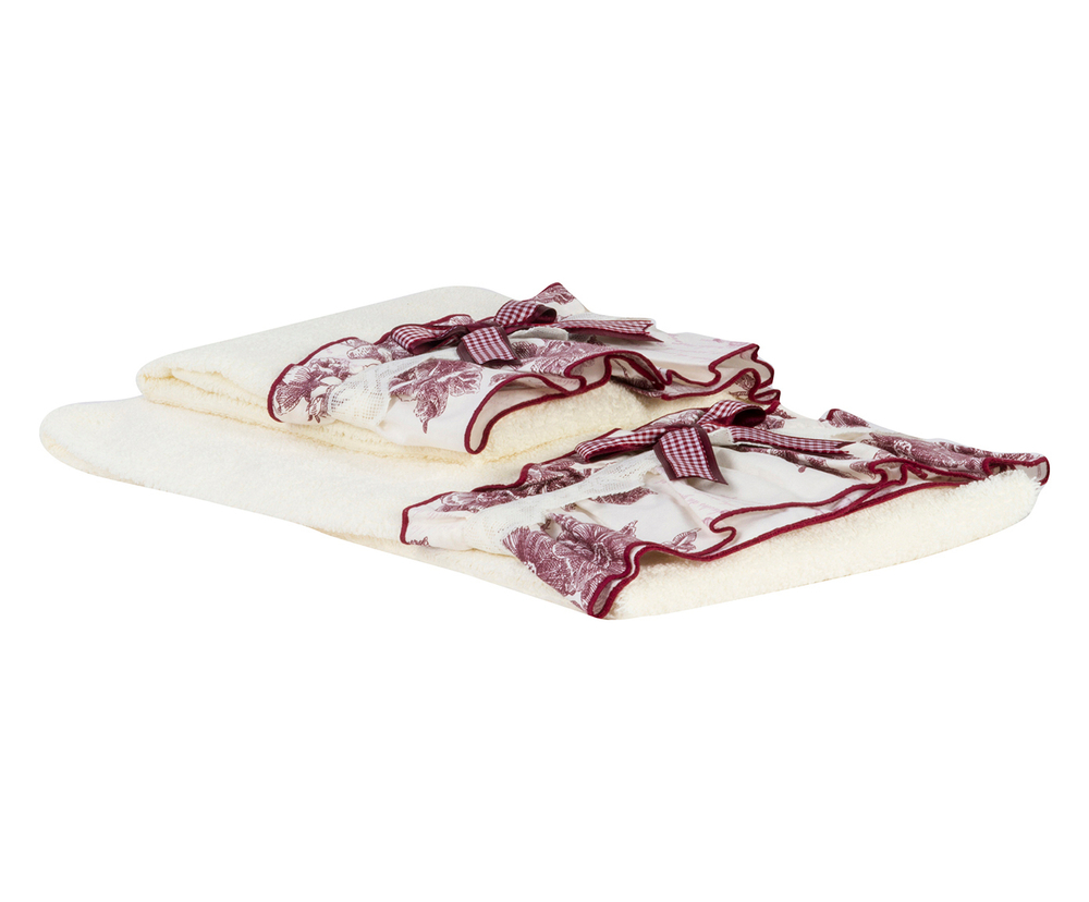 Полотенце 40х60 Old Florence Амели бордовое Италия