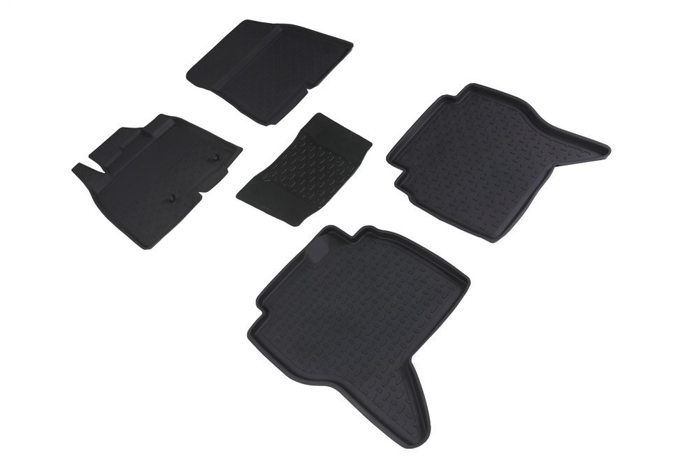 Резиновые коврики с высоким бортом для Mitsubishi Pajero III 1999-2006, Seintex.86188