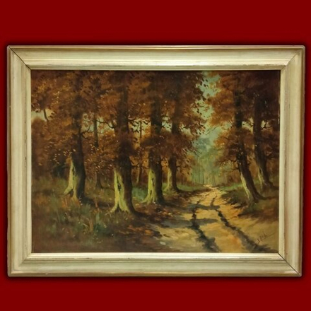 Картина "Дорога через осеннюю рощу"