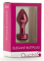 Розовый анальный плаг Elegant Pink - 8,3 см. (Цвет: розовый)