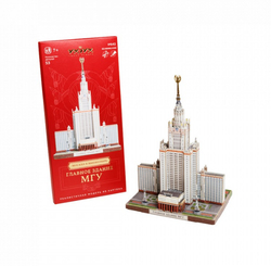 Главное здание МГУ. Москва в миниатюре Сборная модель Умная Бумага