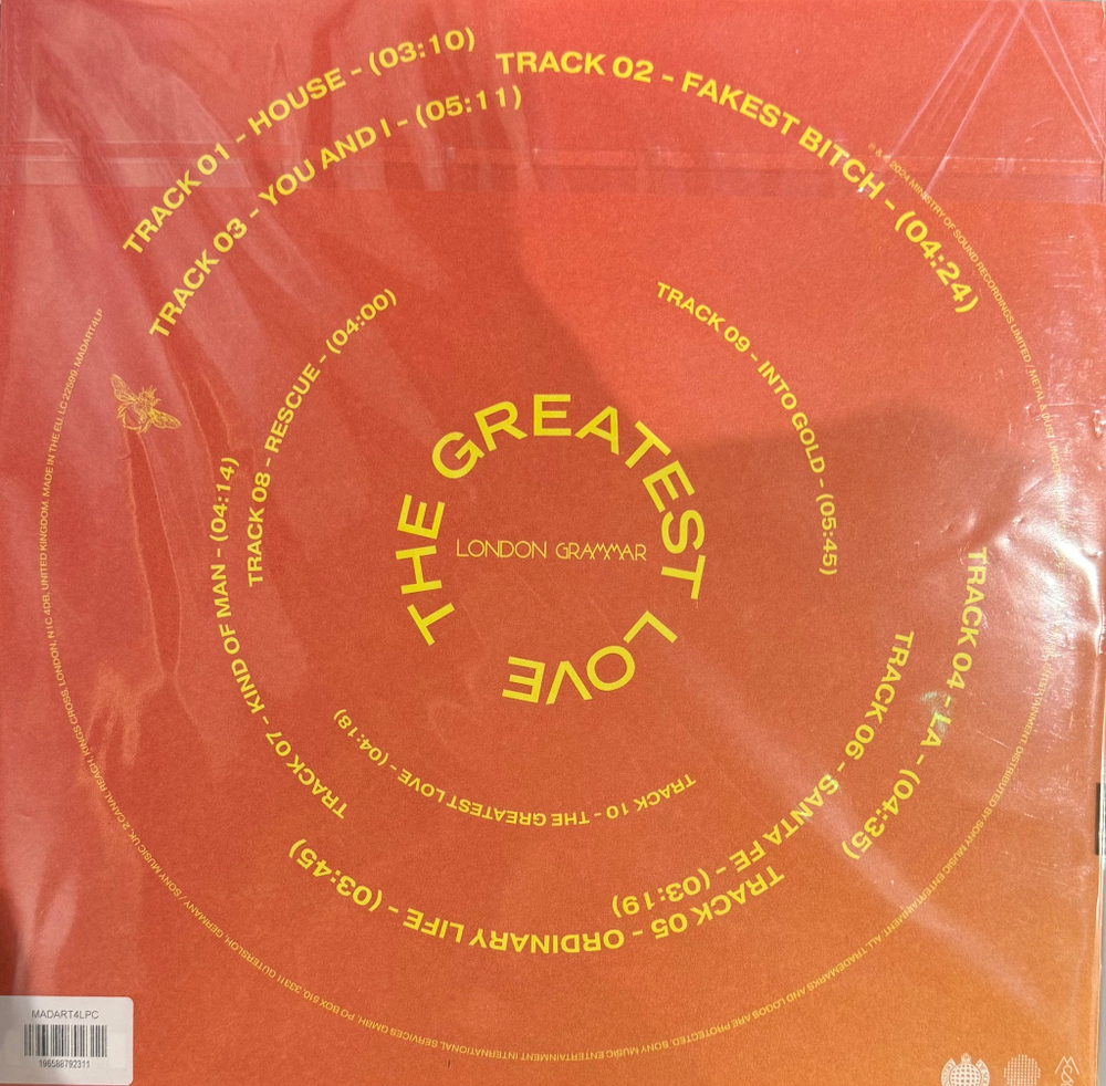 Виниловая пластинка London Grammar – The Greatest Love LP Yellow