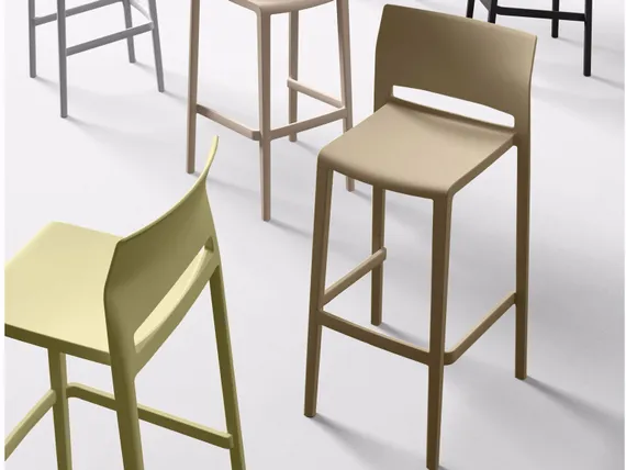 Полубарный стул Bakhita 66 см, белый