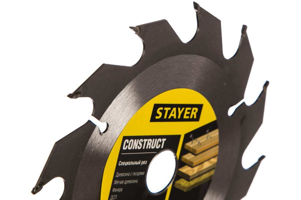 Пильный диск Construct line для древесины с гвоздями (160x20 мм, 12Т) Stayer 3683-160-20-12