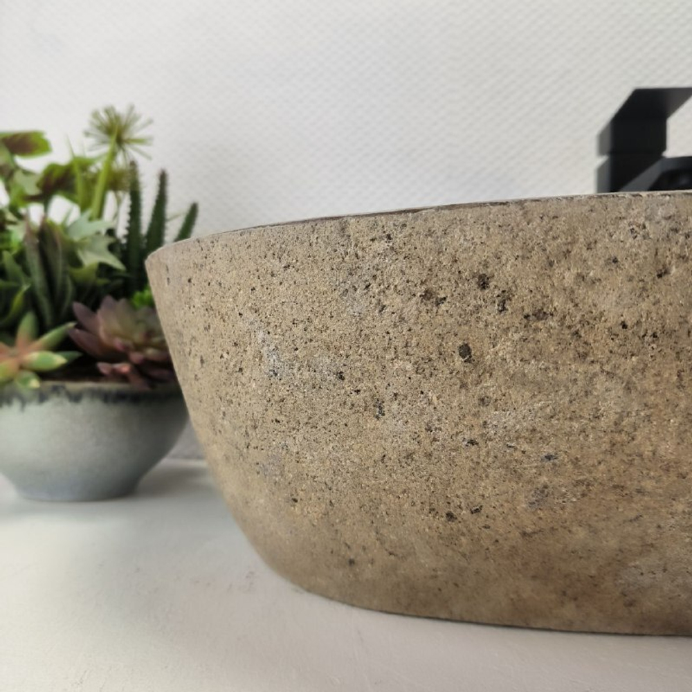Раковина из речного камня RS-63509 (60*34*15) 0124
